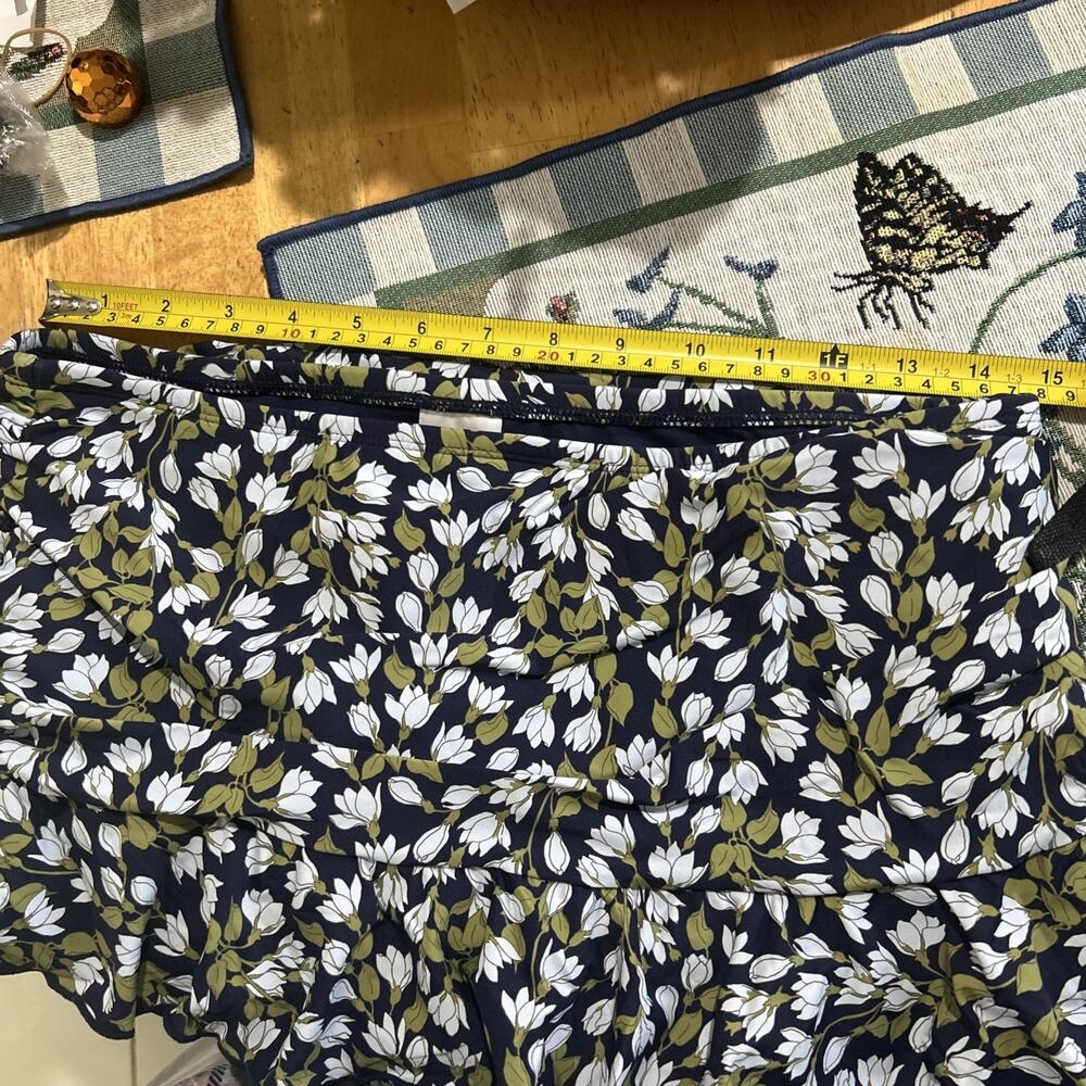 Lands End Women's Ruffle Midwaist Skirted Bikini Bottoms Size 14 - Picture 5 of 6